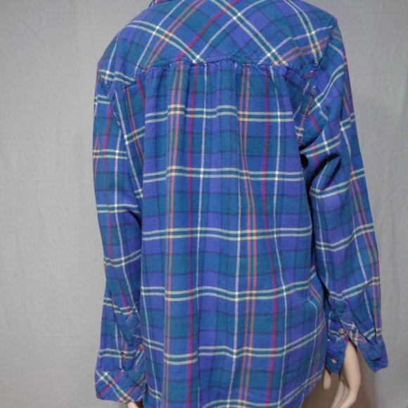 Women's Croft and Barrow blue X-large flannel - Picture 4 of 7